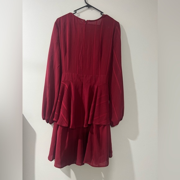 Red long sleeve Showpo dress - Picture 3 of 4